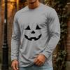 Men's Halloween Long Sleeve Neck Casual Top for Party