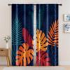 2pcs   Spring Summer Curtains Tropical Plant Pattern Art Digital Print Drapes Versatile Fabric Room Decor for Bedroom   Office