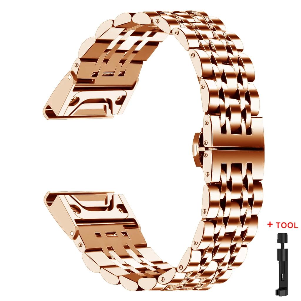 20 22 26mm Quickfit Watch Stainless Steel Strap For Garmin Fenix 8 7S 7x 7 6S 6X 6 Pro 5S 5X 935 945 Enduro Gen2 Metal Smartband