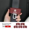 VIJT4 Car Seat Belt Buckle Plug Leather Car Seat Belt Clip Protective Covers For Skoda Octavia A5 A7 RS Fabia Superb Rapid Karoq
