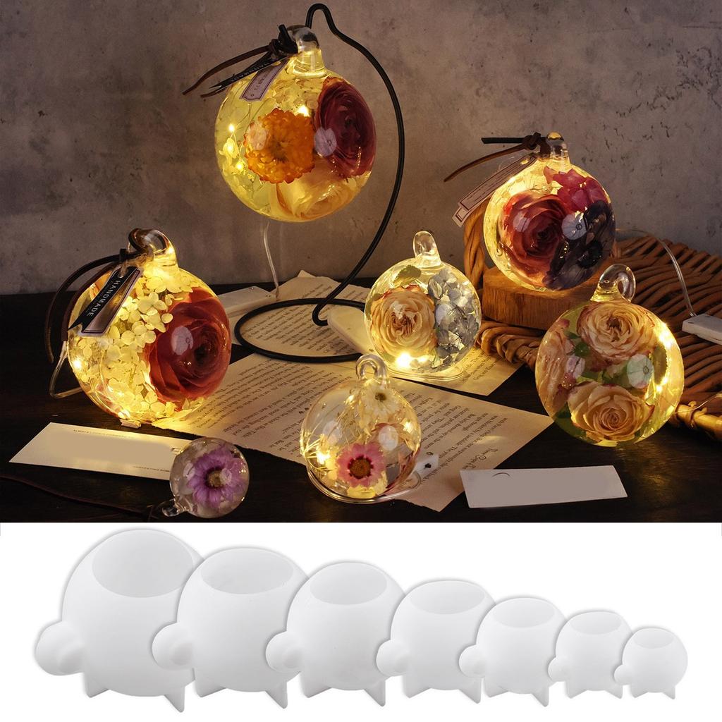 Wiederverwendbare Silikonkugelform für DIY-Resin-Bastelarbeiten, nahtloses Design, mehrere Größen, Zubehör zur Herstellung von Schmuckanhängern