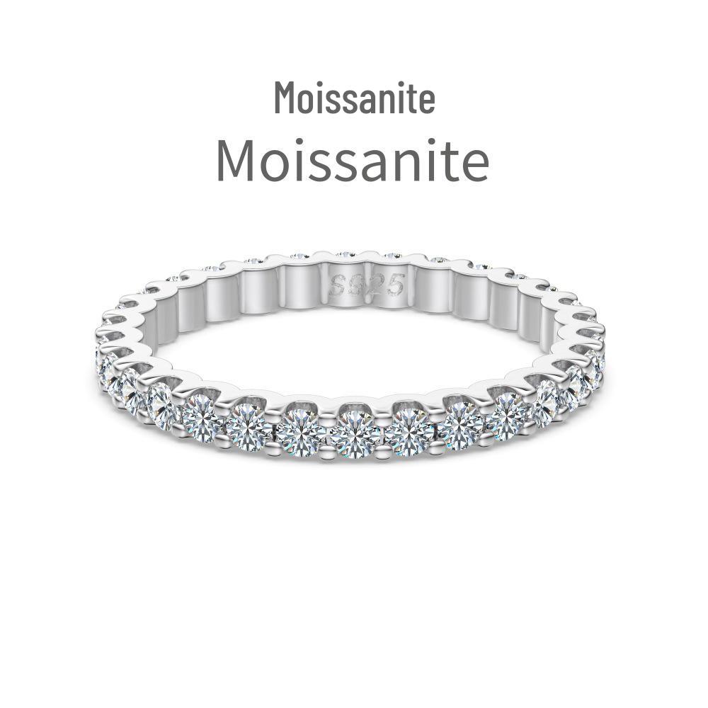 Stilvoller S925 Sterling Silber Ring für Mädchen - Leichter Luxus, Super Glänzend, Modern für den täglichen Gebrauch