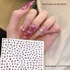French Pink Leopard Print Nail Art Stickers - Autumn Brown & Caramel Cat Eye Leopard Design for Winter