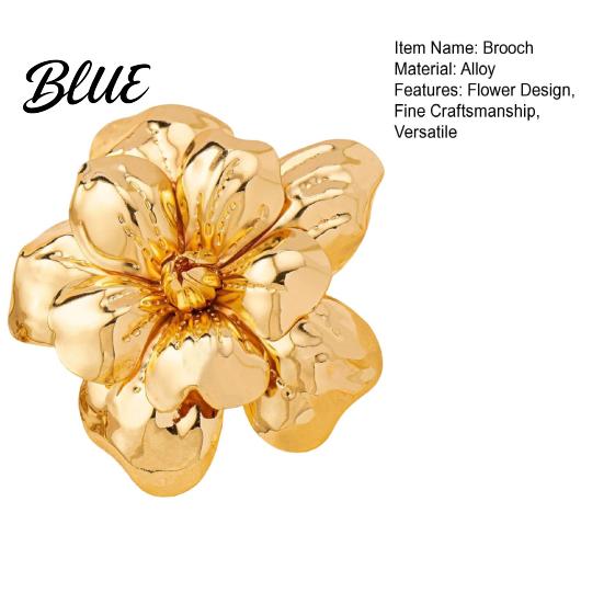 Jewelry Pin Women Brooch Double Layer Flower Design Hat Sweaters