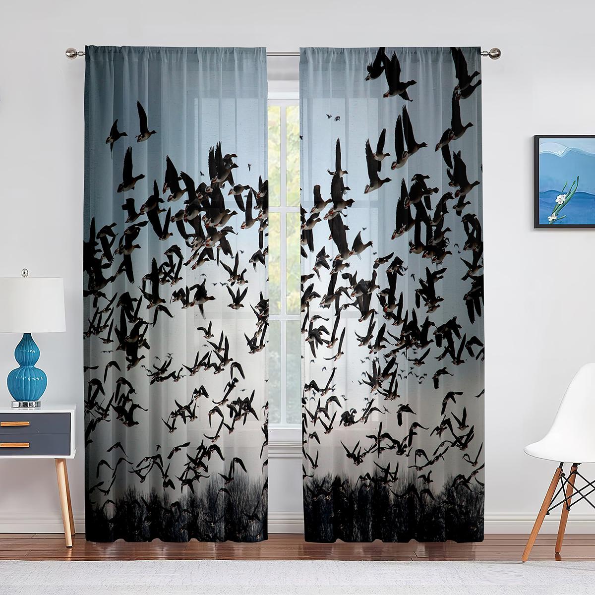 Птичья стая в небе — фото 10