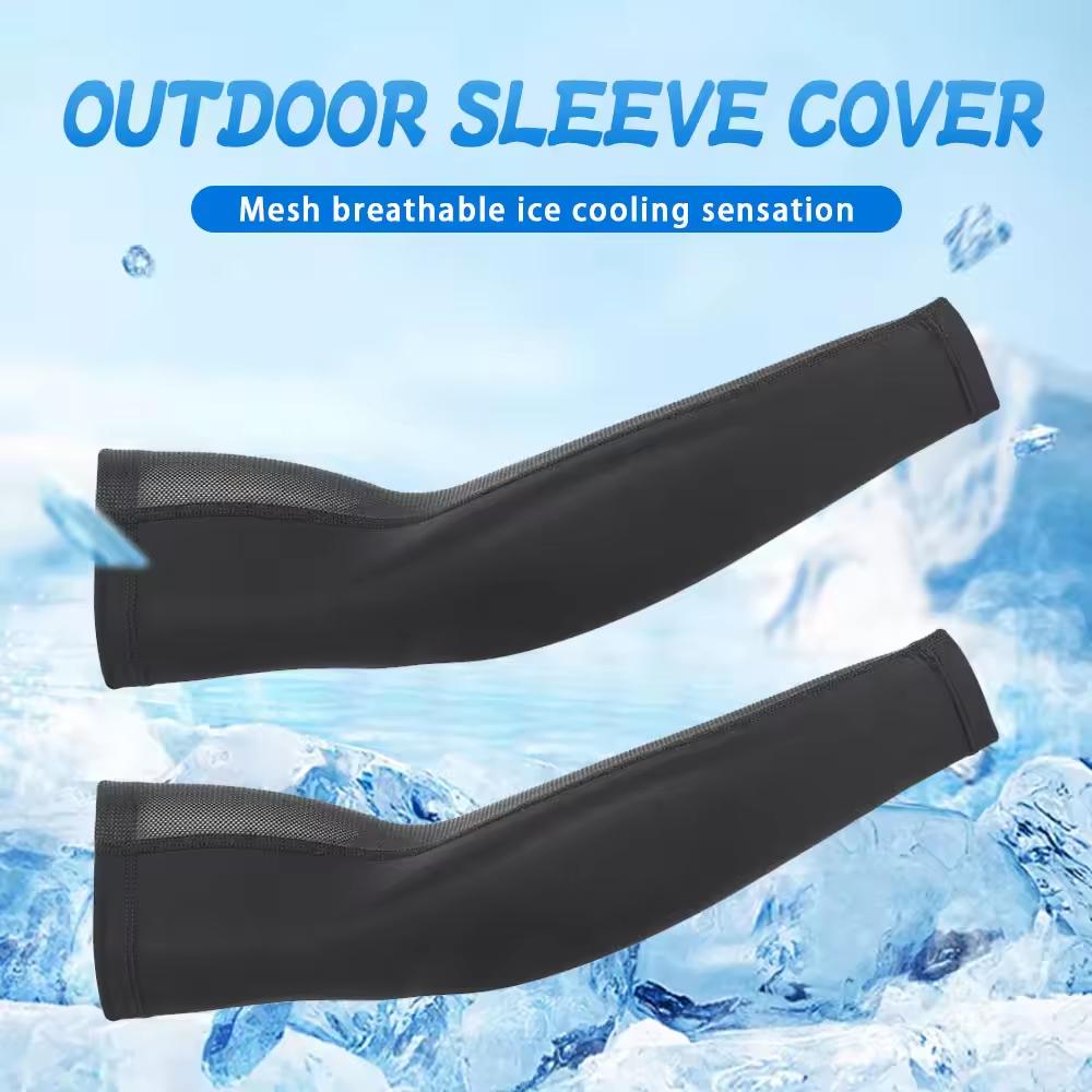 Arm Sleeves Ice Silk Sun Protection Cooling Sleeves Quick-Drying Breathable Anti-slip Outdoor Sports Cycing Men Arm Sleeves