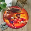 1pc Lamine Yamal  Carpet, Round Rug, Comfortable, Suitable for Entryways, Living Rooms, Office, And Bedrooms, Christmas Decoration