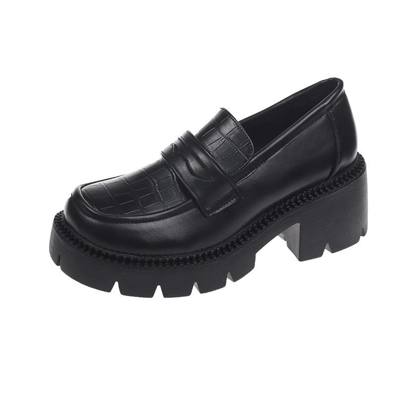 

Женские мокасины на платформе, туфли-лодочки, женские туфли-лодочки из искусственной кожи с круглым носком и высоким каблуком, офисные туфли, удобная обувь для ходьбы 35