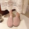 Spring and summer new casual platform slippers flat bottom one pedal bag head retro half slippers single shoes women