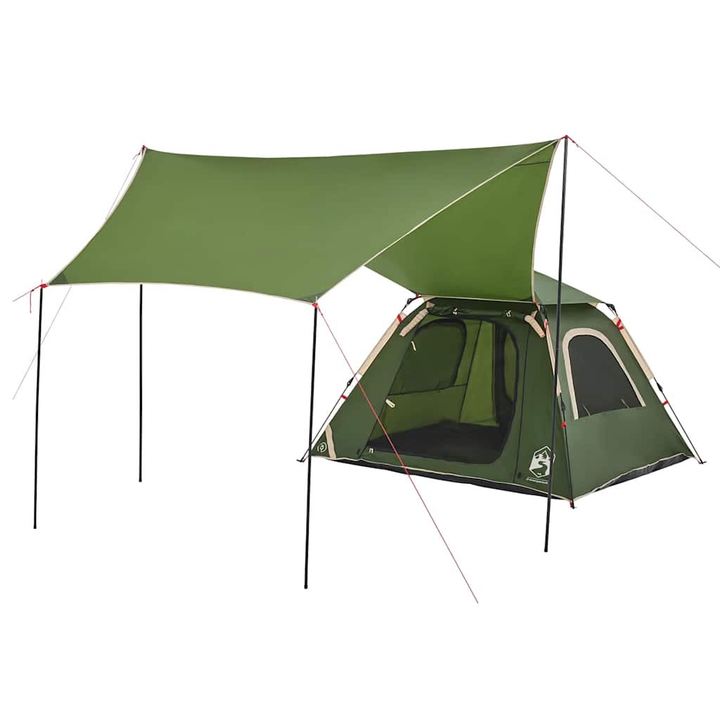 Dome Camping Tent for 4 Persons Green Quick Release System