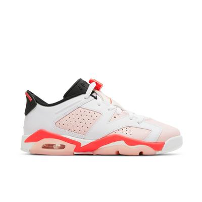 Air 6 Retro Low Grade School 'Atmosphere' (Unisex) White / Atmosphere / Infrared 23 Kids' Basketball Shoes 768878 102