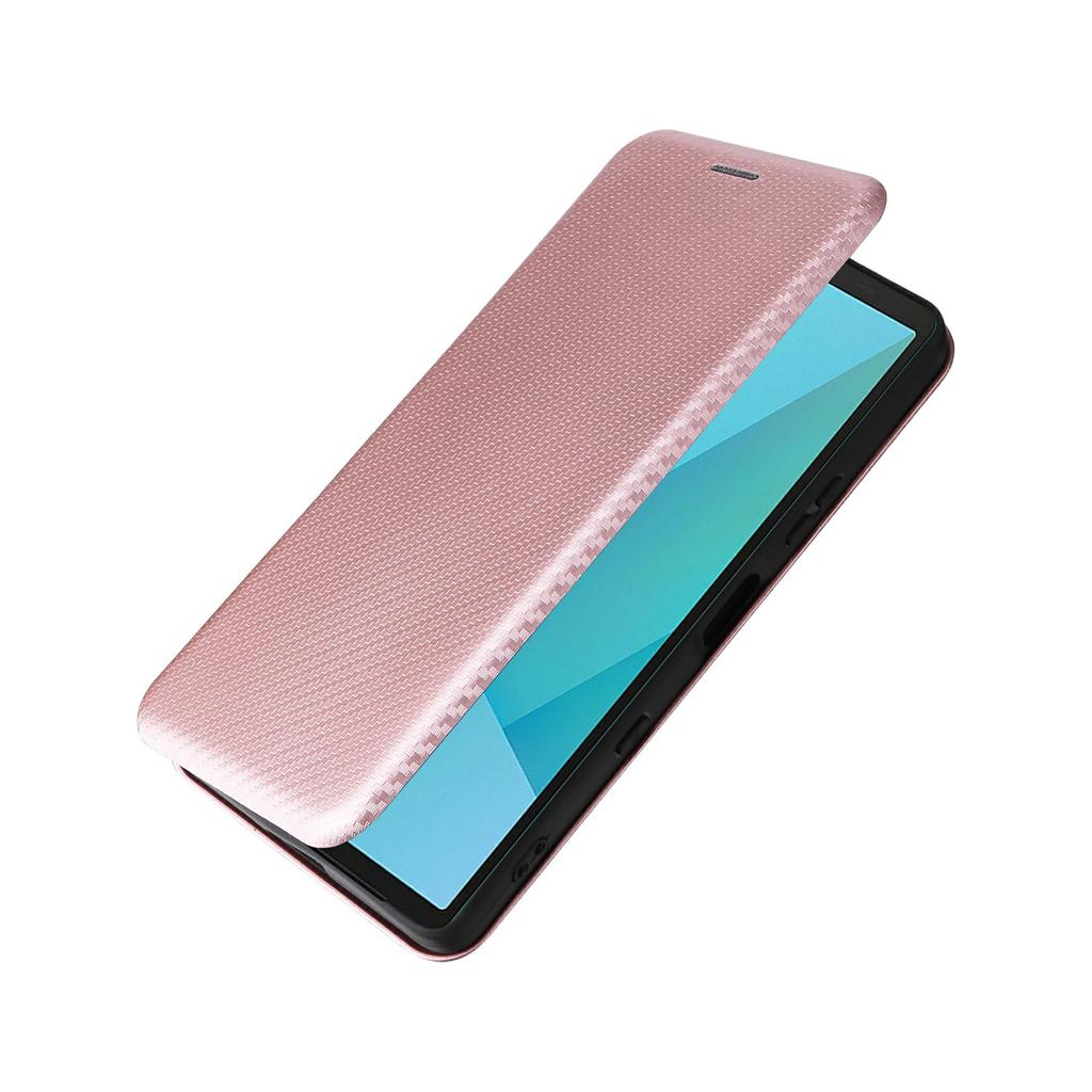 For Sony Xperia 10 VII Case Carbon Fiber Texture Drop-Proof PU Leather Phone Cover