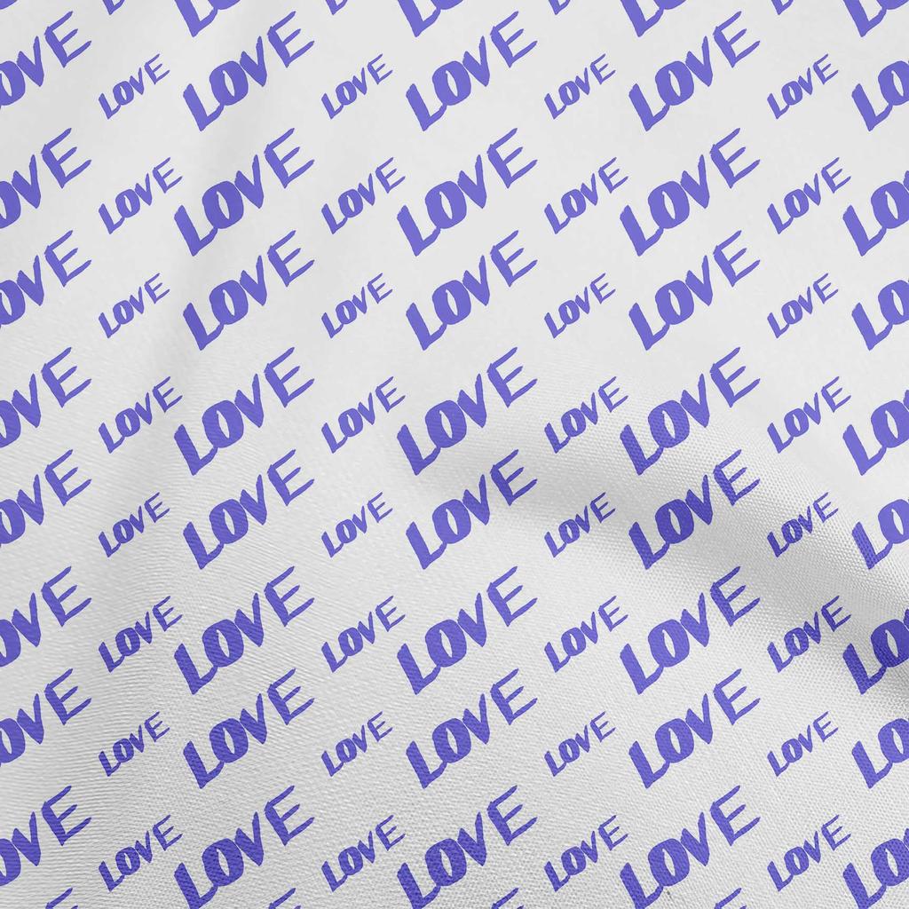 oneOone Cotton Poplin Fuschia Pink Fabric Writing Love Dress Material Fabric Print Fabric By The Yard 42 Inch