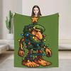 Tralaleritos Funny Italian Brainrot Meme Retro Sunset Blanket Warm Soft Throw for Couch Chair Sofa Bed Kids Autumn Decor