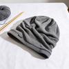 Autumn and winter fashion hats women's solid color simple warm headgear versatile face small knitted headgear wool hat