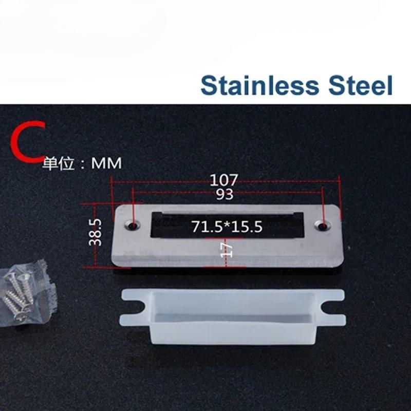 Door Lock Plate Clip Stainless Steel for Gate Home Bedroom Bathroom Door Hardware HA1021 H