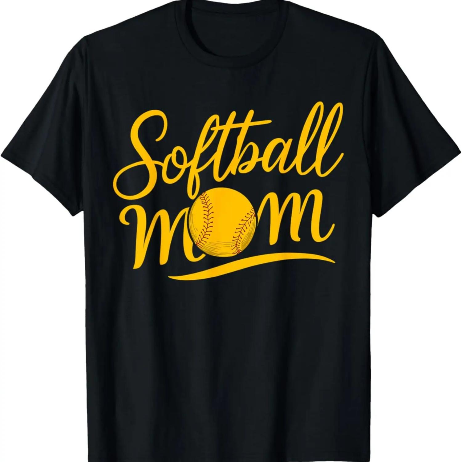 Softball Mom Baseball Player T-Shirt S чёрный