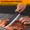 6pcs Hand-forged Chef Knives Stainless Steel Cleaver Paring Utility Cooking Knife,Ergonomic Full-Tang Non-Slip Wooden Handle