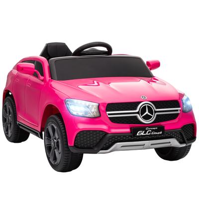 Electric Car for Kids, 12V Kids' Car with Remote Control, LED Lights, Music, 3 Speeds, 3-6 Years, Pink