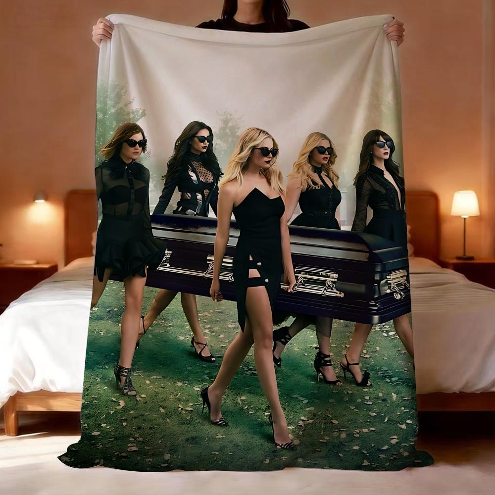 Pretty Little Liars tv Throw Lightweight 240g Flannel Blanket Soft Skin-friendly for Summer Cooling 75X95CM
