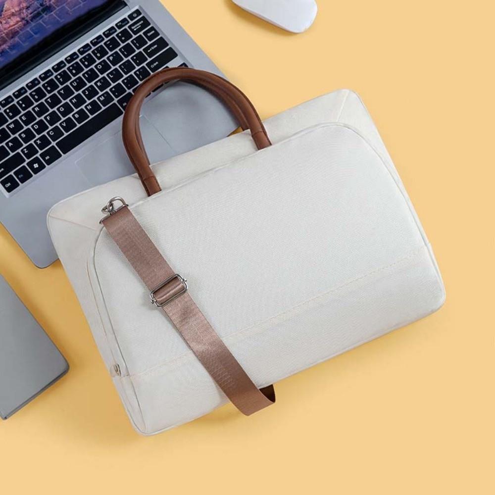 Borsa per Laptop Portatile Borsa a Tracolla per Laptop Borsa per Laptop da Business Viaggio beige