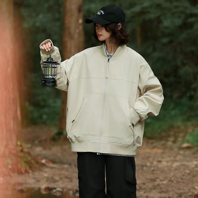 Retro High Street Pilot Jacket Spring and Autumn New Loose Casual Design Baseball Uniform Jacket