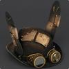 Steampunk Zylinderhut Eingebaute Schutzbrille Brille Kopfschmuck Vergoldete Bronzeakzente Kopfbedeckung für Erwachsene,
