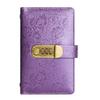 Financial Planning Notebook A6 Password Lock Cash Budget Organizer, PU Leather And Relief Cover, Security Binder 100 Pocket Savings Challenge Booklet