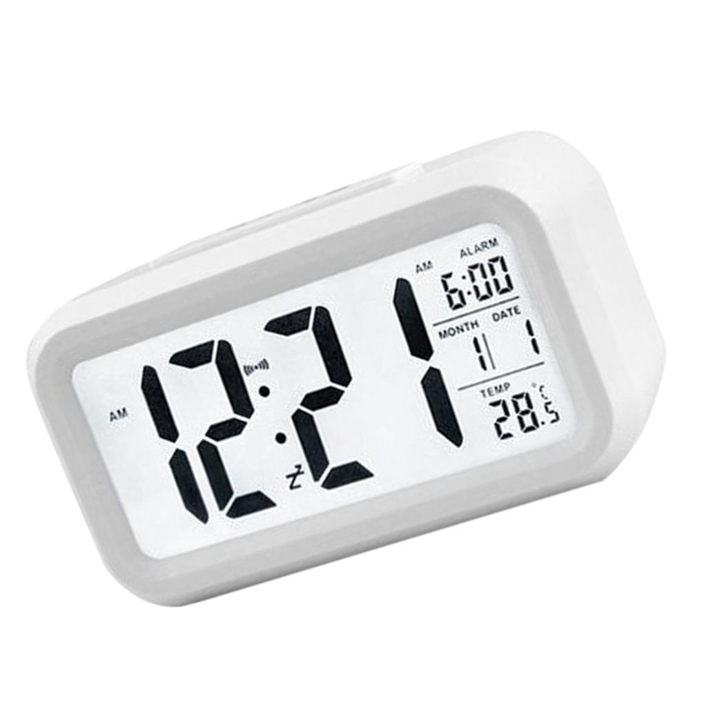 Electric Desktop Table Clock Electronic Alarm Digital Big LED Screen Desk Clock Data Time Calendar Desk