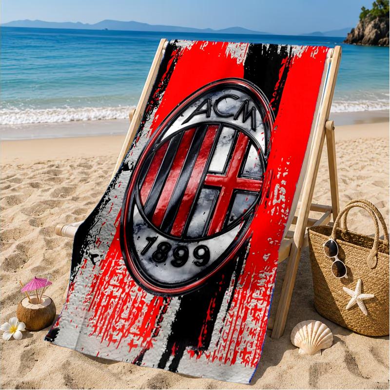 Ac Football Club Beach Towel, Microfiber Beach Towel, Perfect For Pool, Beach, Travel, Home Decor Beach Party Fan Gifts