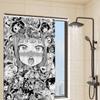 A-Ahegao M-Manga Girl  Shower Curtain Outdoor Scenery Summer Vacation Bathroom Decor Holiday Polyester Bath Curtain with Hooks