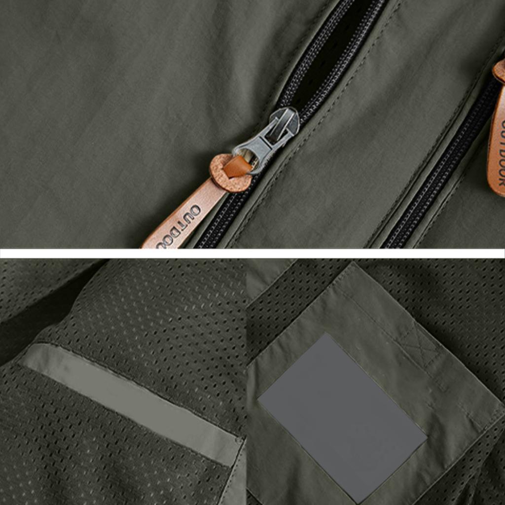 Herren Locker Lässig Outdoor Übergroße Kapuzenwindjacke Langarmjacke