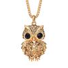 Fashionable Long Owl Pendant Sweater Necklace In Titanium Steel For Stylish Outfits