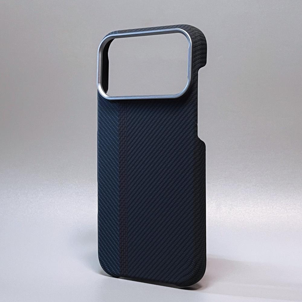 Luxury Carbon Fiber Slim Case For iPhone 17 13 14 15 16 Pro Max Shockproof Alloy Lens Camera Protective Ultra Thin Hard PC Cover