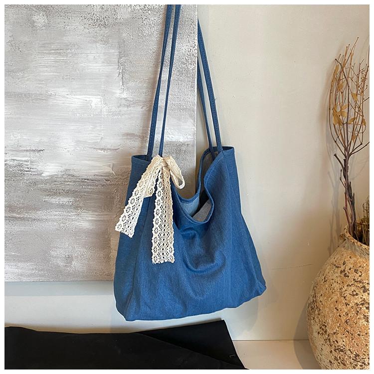 IELGY Casual Commuter Large Capacity Denim Tote Bag