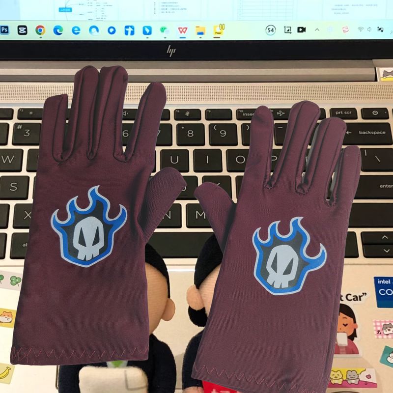 

Rukiya Gloves Death No Material Cos Props Firefly Bleach Rukia Kuchiki Peripheral Long and Short Gloves Long gloves (can be cut)