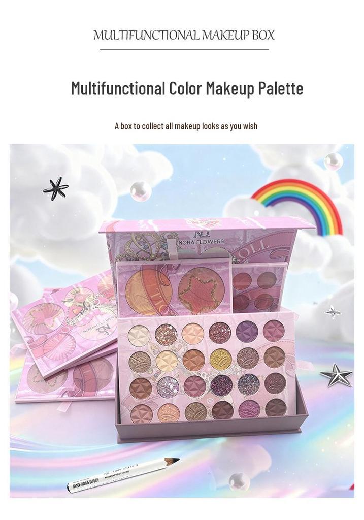 European Multi-purpose Makeup Palette: Eyeshadow, Blush & Contour All-in-One Set