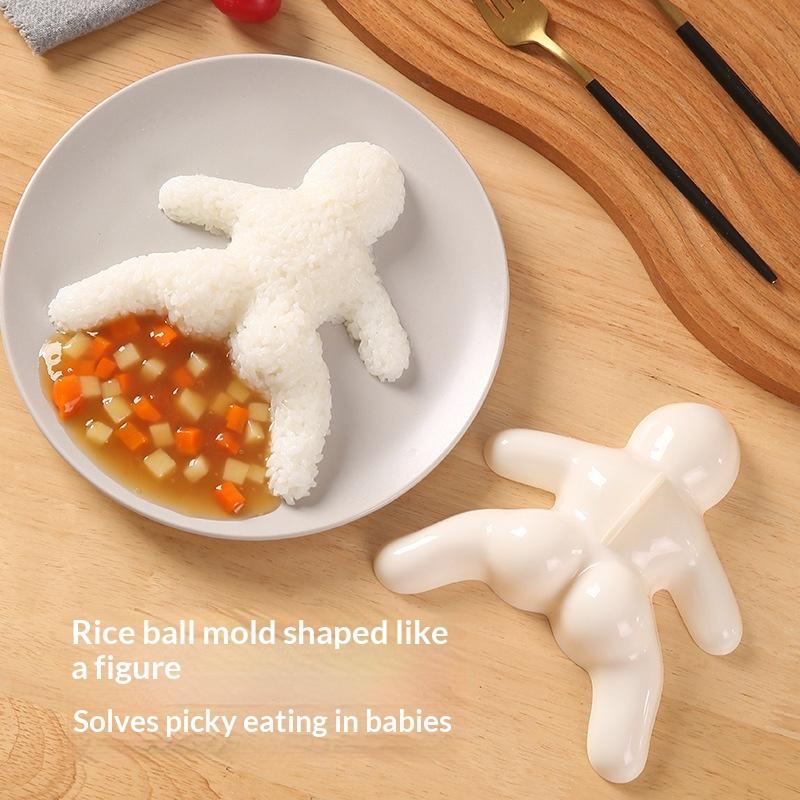 Nonstick Funny Human Rice Ball Maker Mold Japanese Sushi Mold For Home Picnic Travel Camping Diy Lunch