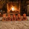 Bulk Candy Containers 5Pcs Halloween Burlap Drawstring Bags, Treat Pouch for Party Favor, Rustic Favors Goodie Trick or Reusable Gift Packaging Sacks