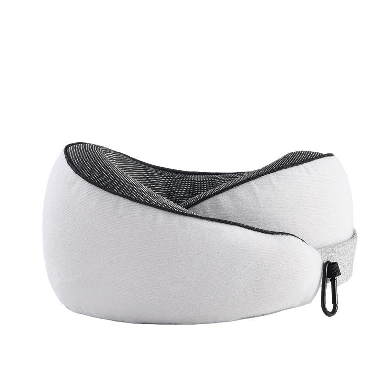 Memory Foam Travel Neck Pillow - Portable & Compressible U-Shaped Support for Airplane, Office Nap & Cervical Relief