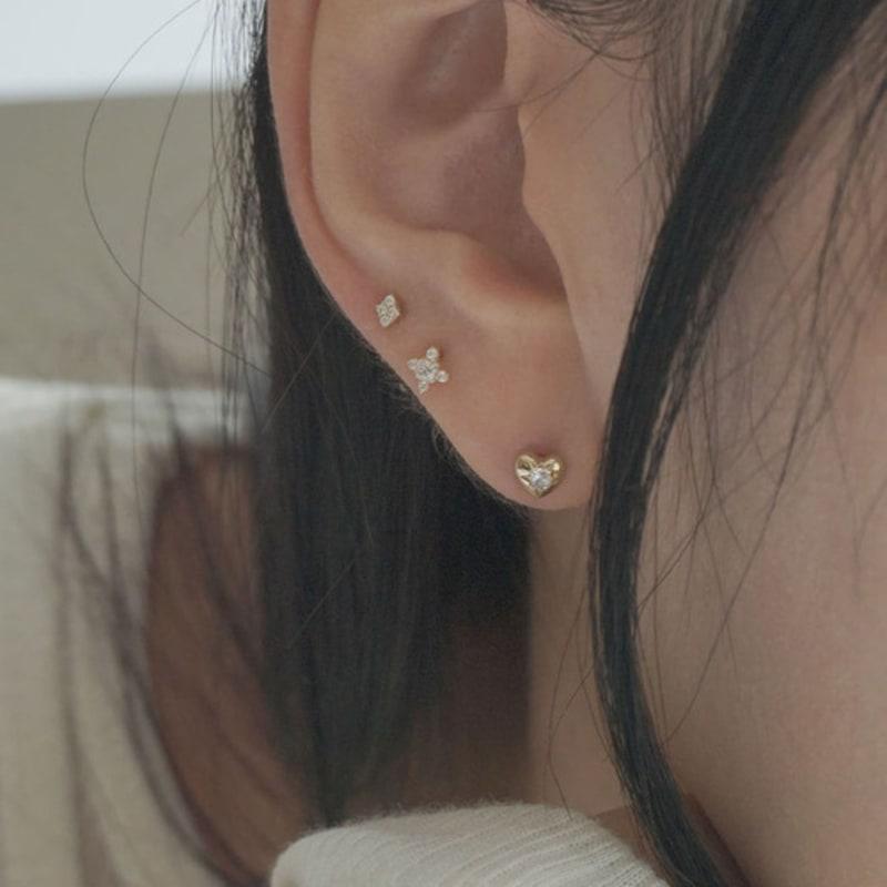 youngglow 14k mini dia cubic piercing