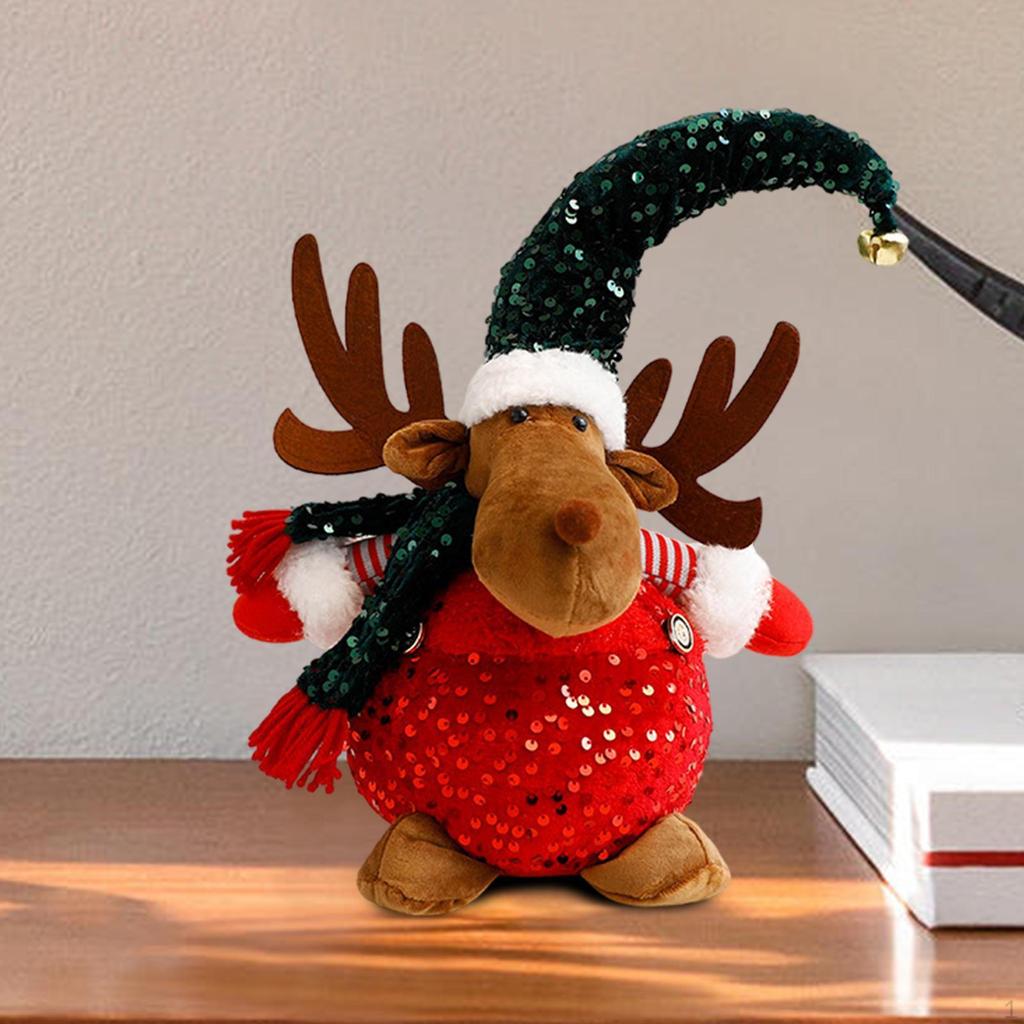 Christmas Doll Statue Collectible for Home Decor Gift Figurine Plush Ornament Hallway