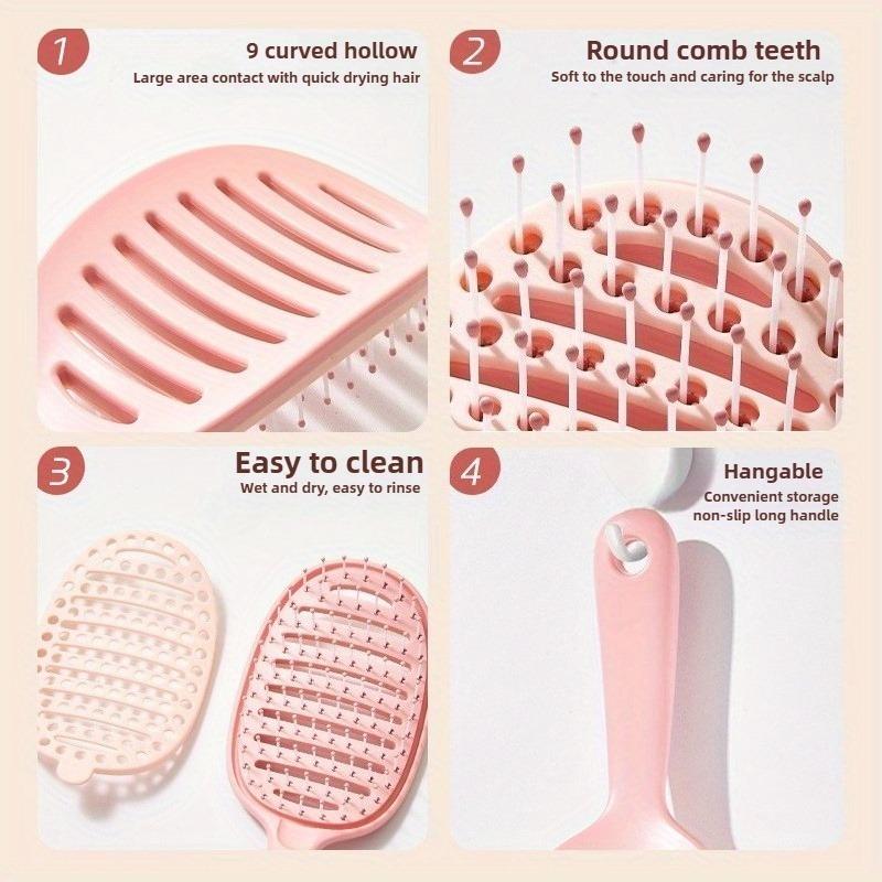 1pcs Self-Cleaning Hairbrush Scalp Massage Brush Anti-frizz Comb Portable Fluffy Volumizing Brush Hair Styling Tools
