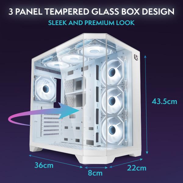 Vibox IV-774 Gaming PC • AMD Ryzen 7 9700X 5,5 GHz • Nvidia RTX 5070 12GB • 32GB RAM • 1TB SSD SSD • Windows 11 • WiFi 6 + Bluetooth 5.4