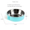 Hanging Stainless Steel Pet Bowl Removable Dog Cat Water Food Bowl Crate Cage Feeder Bowl for Small Animals