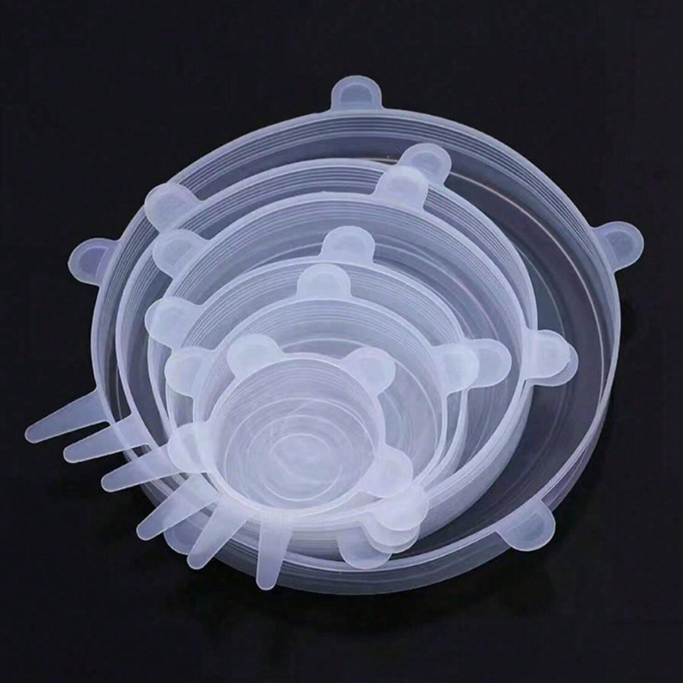 

6 шт. Силиконовые растягивающиеся крышки, Крышки для пищевых мисок, Многоразовые крышки для сохранения продуктов, Растягивающаяся многофункциональная крышка для сохранения свежести фруктов и овощей White Six Piece Set разноцветный