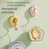 Sunflower Suction Cup Hooks - No-Drill Heavy-Duty Plastic Wall Hooks with Reinforced Weight Capacity, Decorative Moisture-Resistant Hooks for Kitchen