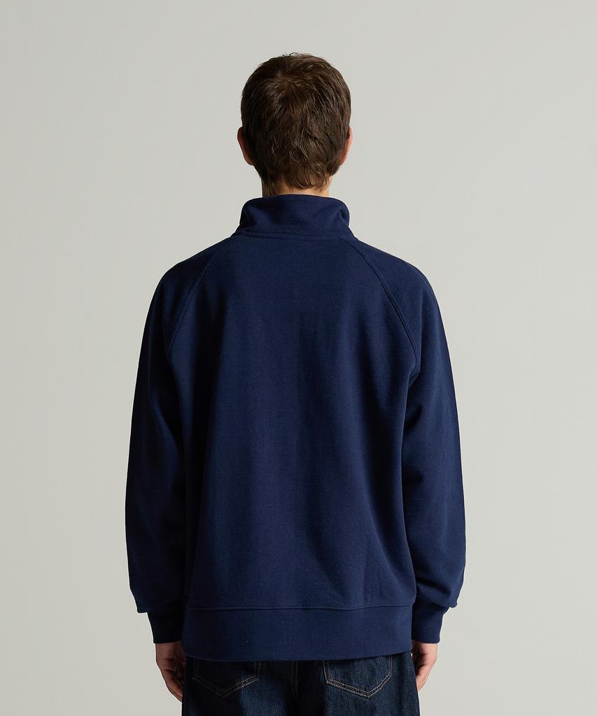CHAMPION Heritage Logo Loose Fit Half Zip Navy