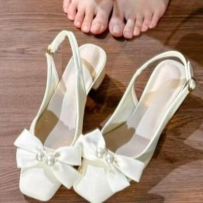 Damskie Szpilki Wycinane Nowe Węzeł Motyl Wszechstronne Buty Mary Jane Antypoślizgowe Buty Modne Damskie Szpilki Sandały Mujer