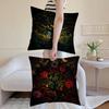Indian Tree Of Life Cushion Cover Anti-dustmite Pillowcase Invisible Zipper Silky Short Plush Sofa Cushion Cover